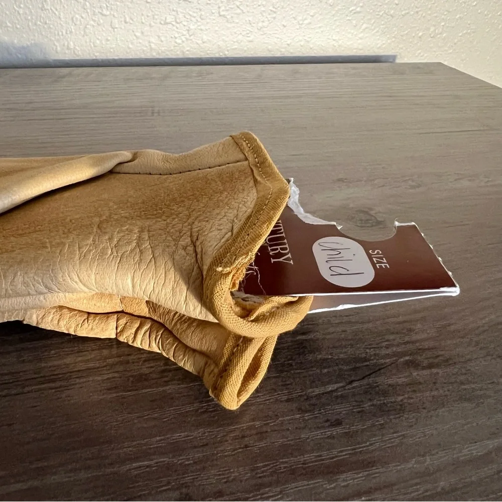 Deerskin Leather Mittens Toddler Youth Size Suede Century Leather Products Uber